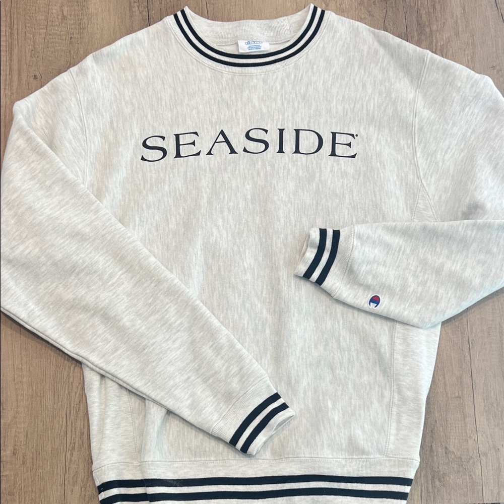Champion brand Seaside Gray Sweater- heavy material, worn once